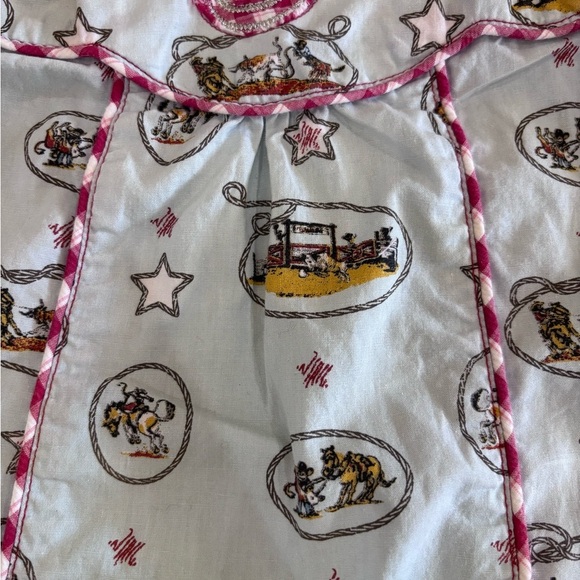 Wrangler Western Rodeo Country And Red Gingham Print Dress Child’s Size 12 mths - Picture 6 of 12